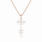 Dominique Cohen rose cut trillion diamonds grande cross,<br>an adjustable-length pendant necklace in 18k rose gold <span class='visuallyhidden'>Call, text 323-404-2959 for shopping help.</span>