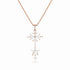 Dominique Cohen rose cut trillion diamonds grande cross,<br>an adjustable-length pendant necklace in 18k rose gold <span class='visuallyhidden'>Call, text 323-404-2959 for shopping help.</span>