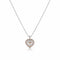 peach diamond, champagne diamond, white diamond<br>in 18k white gold heart pendant necklace <span class='visuallyhidden'>Call or text 323-404-2959 for shopping assistance</span>