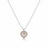 peach diamond, champagne diamond, white diamond<br>in 18k white gold heart pendant necklace <span class='visuallyhidden'>Call or text 323-404-2959 for shopping assistance</span>