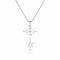 Dominique Cohen rose cut trillion diamonds grande cross,<br>an adjustable-length pendant necklace in 18k white gold <span class='visuallyhidden'>Call, text 323-404-2959 for shopping help.</span>