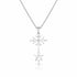 Dominique Cohen rose cut trillion diamonds grande cross,<br>an adjustable-length pendant necklace in 18k white gold <span class='visuallyhidden'>Call, text 323-404-2959 for shopping help.</span>