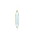 Dominique Cohen large aquamarine and diamond navette enhancer<br>set in 18k yellow gold, with a slightly oblong, diamond-faced bail <span class='visuallyhidden'>Text, phone 323-404-2959 for shopping assistance.</span>