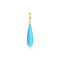Dominique Cohen flat-back medium teardrop turquoise enhancer with double bail<span class='visuallyhidden'>; shop help at 760-978-9297.</span>