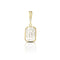 Dominique Cohen three carat ashoka diamond enhancer in 18k yellow gold<span class='visuallyhidden'>; shop help at 760-978-9297.</span>