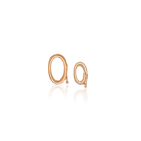 Dominique Cohen 18k rose gold oval clip bails, in your choice of 20mm or 15mm size<span class='visuallyhidden'>; shop help at 760-978-9297.</span>