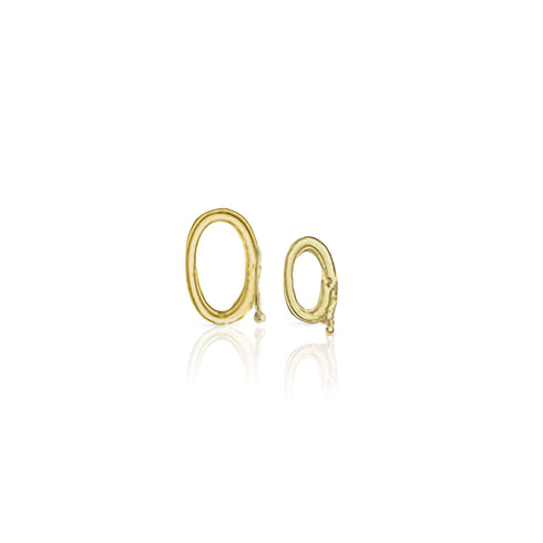 Dominique Cohen 18k yellow gold oval clip bails, in your choice of 20mm or 15mm size<span class='visuallyhidden'>; shop help at 760-978-9297.</span>