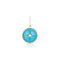 Dominique Cohen round sleeping beauty turquoise and diamond enhancer with emerald + white and yellow diamond detailing<span class='visuallyhidden'>; shop help at 760-978-9297.</span>