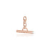 Diamond end-cap view of thenDominique Cohen 30mm toggle bar, in 18k rose gold<span class='visuallyhidden'>; shop help at 760-978-9297.</span>