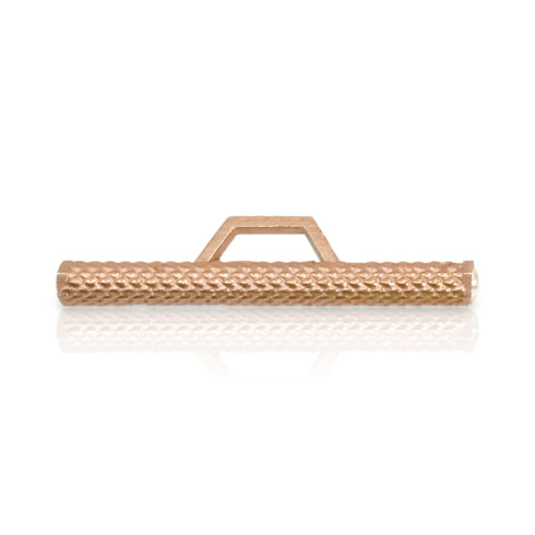 Dominique Cohen 30mm toggle bar enhancer with diamond end caps, in 18k rose gold<span class='visuallyhidden'>; shop help at 760-978-9297.</span>
