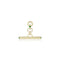 Dominique Cohen 25mm toggle bar enhancer with emerald end caps + diamond accents, in 18k yellow gold<span class='visuallyhidden'>; shop help at 760-978-9297.</span>