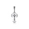Dominique Cohen limited edition baguette diamond sunburst cross enhancer in black gold<span class='visuallyhidden'>Call, text 323-404-2959 for shop help.</span>