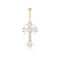 Dominique Cohen limited edition baguette diamond sunburst cross enhancer in yellow gold<span class='visuallyhidden'>Call, text 323-404-2959 for shop help.</span>