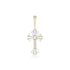Dominique Cohen limited edition baguette diamond sunburst cross enhancer in yellow gold<span class='visuallyhidden'>Call, text 323-404-2959 for shop help.</span>