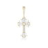 Dominique Cohen limited edition baguette diamond sunburst cross enhancer in yellow gold<span class='visuallyhidden'>Call, text 323-404-2959 for shop help.</span>