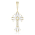 Dominique Cohen limited edition baguette diamond sunburst cross enhancer in yellow gold<span class='visuallyhidden'>Call, text 323-404-2959 for shop help.</span>