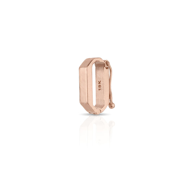 Dominique Cohen 18k rose gold 20mm timepiece-style clip bail, in its closed state<span class='visuallyhidden'>; shop help at 760-978-9297.</span>