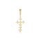 natural fancy lemon yellow diamond petite cross enhancer,<br>in 18k yellow gold,<br>1.14ct