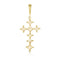 Dominique Cohen lemony yellow diamond 18k gold cross enhancer<span class='visuallyhidden'>; shop help at 760-978-9297.</span>