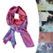Dominique Cohen limited edition multi-hued, hand-dyed silk scarves, long style<span class='visuallyhidden'>; shop help at 760-978-9297.</span>