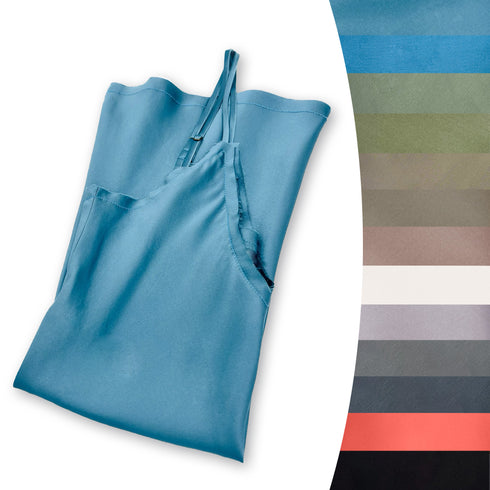 Dominique Cohen designer silk camisoles come in an array of flattering, hand-dyed hues<span class='visuallyhidden'>; shop help at 760-978-9297.</span>