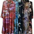 Dominique Cohen limited edition hand-dyed silk shirt dresses, in five multi-died colorways<span class='visuallyhidden'>; shopping help at 323-404-2959.</span>