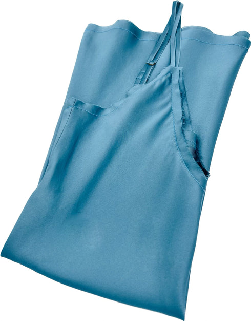 Dominique Cohen handmade silk camisole, in ocean <span class='visuallyhidden'>Text, phone 323-404-2959 for shopping assistance.</span>