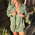 long style, with our silk cowboy shirt + cami as a mini dress, each in juniper<span class='visuallyhidden'>; shopping help at 323-404-2959.</span>