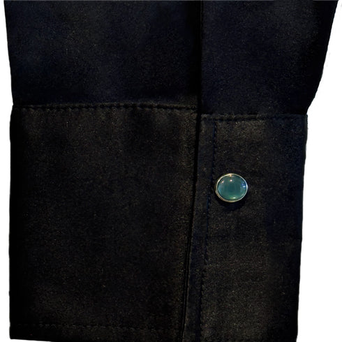 handmade silk cowboy shirt onyx color option, <span class='visuallyhidden'>Call or text 323-404-2959 if you need shopping assistance.</span>