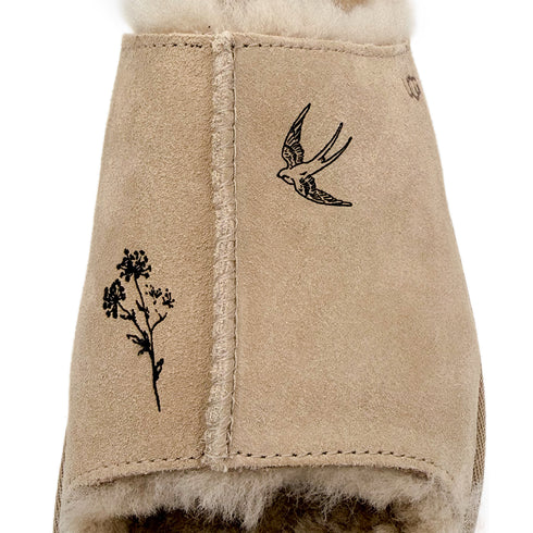 top view, floral + bird motif <span class='visuallyhidden'>Shop help at 323-404-2959.</span>