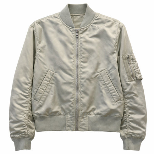 hand-embroidered bomber jacket,<br>in orange tree on khaki (front)<span class='visuallyhidden'>; shop help at 760-978-9297.</span>