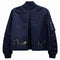 hand-embroidered bomber jacket,<br>in wildflowers on navy (back)<span class='visuallyhidden'>; shop help at 760-978-9297.</span>