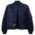 hand-embroidered bomber jacket,<br>in wildflowers on navy (back)<span class='visuallyhidden'>; shop help at 760-978-9297.</span>