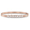 Dominique Cohen diamond mixed shape hinged huggie bangle in rose gold, head-on view <span class='visuallyhidden'>Call, text 323-404-2959 for shopping help.</span>