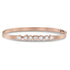 Dominique Cohen diamond mixed shape hinged huggie bangle in rose gold, head-on view <span class='visuallyhidden'>Call, text 323-404-2959 for shopping help.</span>