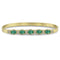 Dominique Cohen custom-fit gemstone bangle in faceted emeralds + white diamonds <span class='visuallyhidden'>Call, text 323-404-2959 for shop help.</span>