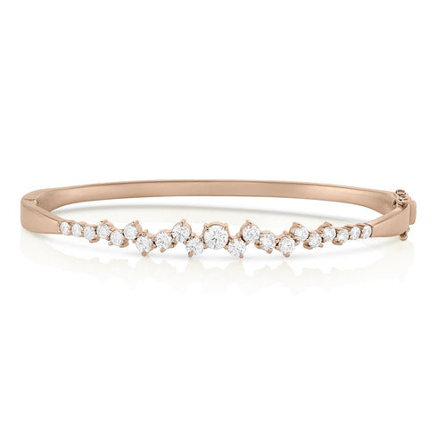 Dominique Cohen white diamond constellation huggie bangle in 18K rose gold<span class='visuallyhidden'>; shop help at 760-978-9297.</span>
