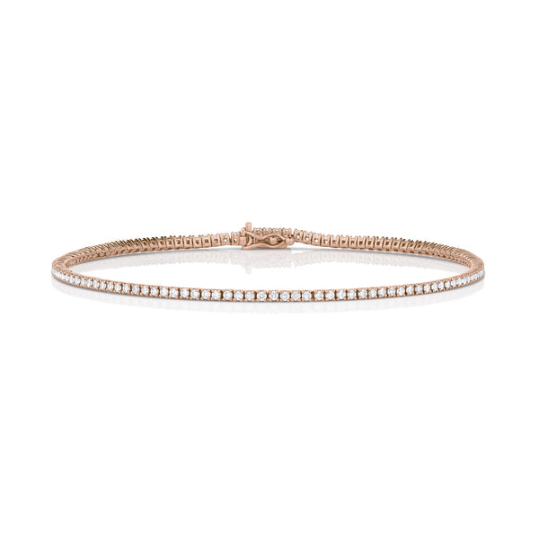 Dominique Cohen delicate diamond tennis bracelet in 18k rose gold<span class='visuallyhidden'>; shop help at 760-978-9297.</span>