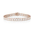modern rose gold diamond tennis bracelet<br>with north-south rounded rectangle bezel settings <span class='visuallyhidden'>Text, phone 323-404-2959 for shopping assistance.</span>