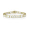 modern yellow gold diamond tennis bracelet<br>with north-south rounded rectangle bezel settings <span class='visuallyhidden'>Text, phone 323-404-2959 for shopping assistance.</span>