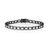 modern black gold diamond tennis bracelet<br>with east-west horizontal rounded rectangle bezel settings <span class='visuallyhidden'>Text, phone 323-404-2959 for shopping assistance.</span>