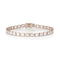 modern rose gold diamond tennis bracelet<br>with east-west horizontal rounded rectangle bezel settings <span class='visuallyhidden'>Text, phone 323-404-2959 for shopping assistance.</span>