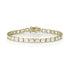modern yellow gold diamond tennis bracelet<br>with east-west horizontal rounded rectangle bezel settings <span class='visuallyhidden'>Text, phone 323-404-2959 for shopping assistance.</span>