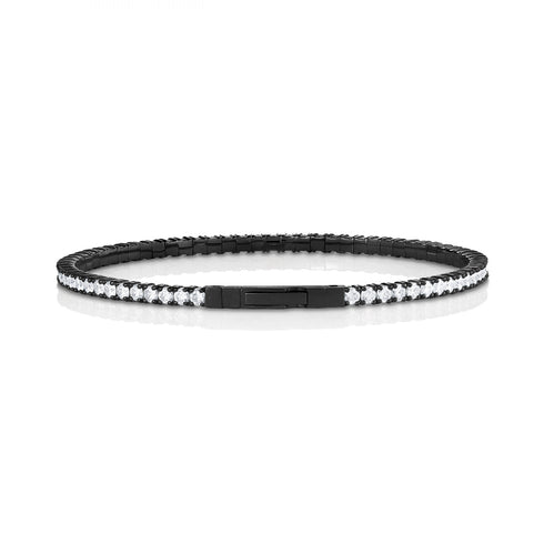 clasp view, Dominique Cohen inline flexible diamond tennis bangle-bracelet<span class='visuallyhidden'>; shop help at 760-978-9297.</span>