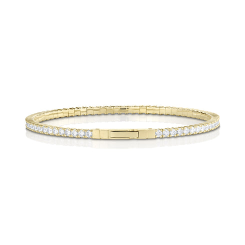 clasp view, Dominique Cohen inline flexible diamond tennis bangle-bracelet<span class='visuallyhidden'>; shop help at 760-978-9297.</span>