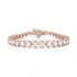 F color (nearly colorless), VS1 diamonds graduated bezel rounds tennis bracelet, in 18k rose gold<span class='visuallyhidden'>; 323-404-2959 for shop help.</span>