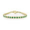 Dominique Cohen tapering round bezels snug-fit emerald bracelet, medio size<span class='visuallyhidden'>; shop help at 760-978-9297.</span>