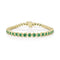 Dominique Cohen tapering round bezels snug-fit emerald bracelet, medio size<span class='visuallyhidden'>; shop help at 760-978-9297.</span>