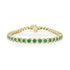 Dominique Cohen tapering round bezels snug-fit emerald bracelet, medio size<span class='visuallyhidden'>; shop help at 760-978-9297.</span>