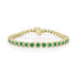 Dominique Cohen tapering round bezels snug-fit emerald bracelet, medio size<span class='visuallyhidden'>; shop help at 760-978-9297.</span>